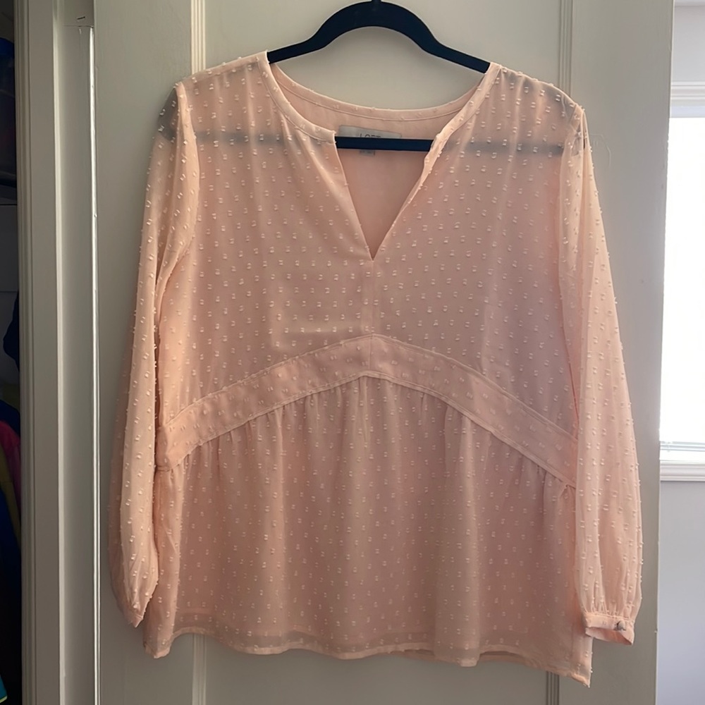 Loft Blush Blouse Size S